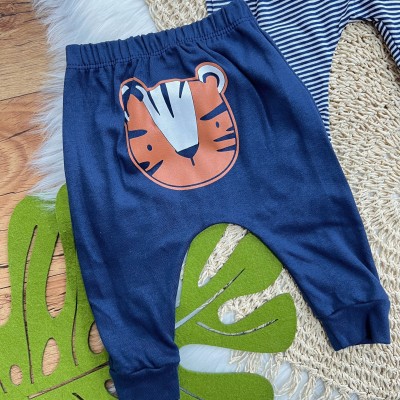  Kit 3 Calças - Tigre Roar - Ferrugem, Marinho e Listrado